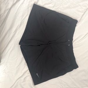Black Womens Nike Medium Length Shorts.